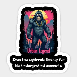 Shadowy Bigfoot: Urban Legend Sticker